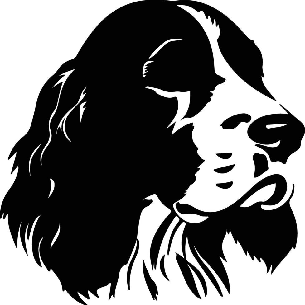 Welsh Springer Spaniel  silhouette portrait vector