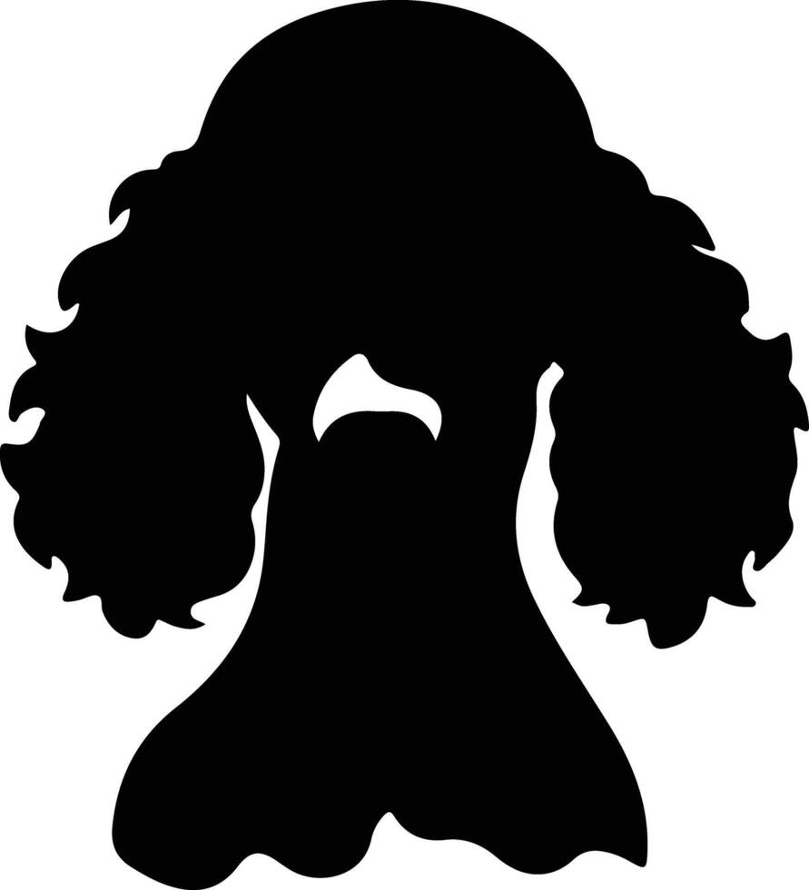 Poodle  silhouette portrait vector