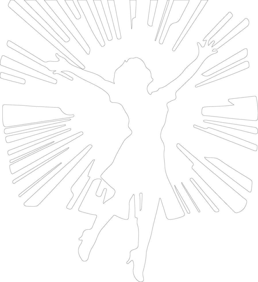 Joy  outline silhouette vector