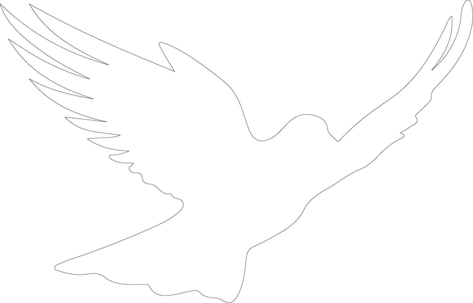 dove outline silhouette vector