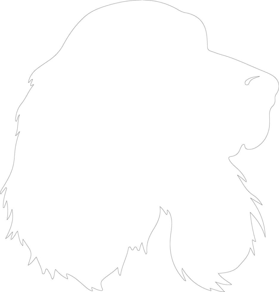 American Cocker Spaniel outline silhouette vector
