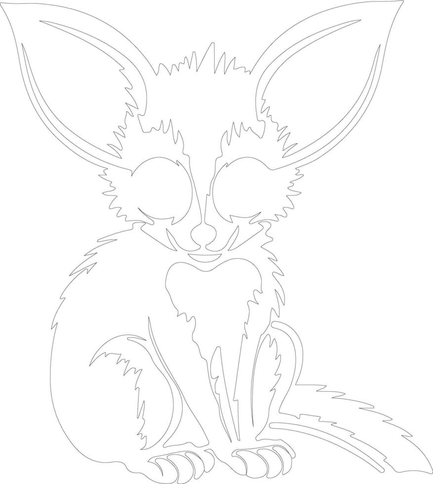 bushbaby outline silhouette vector