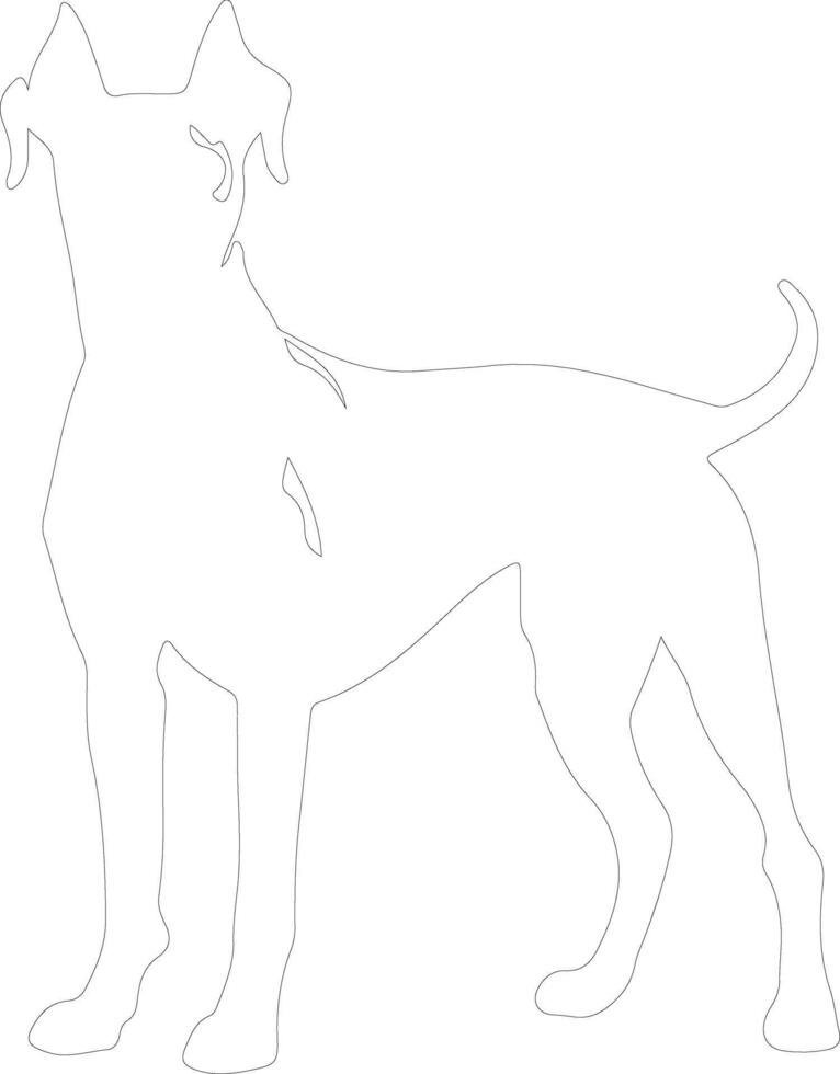 Great Dane  outline silhouette vector