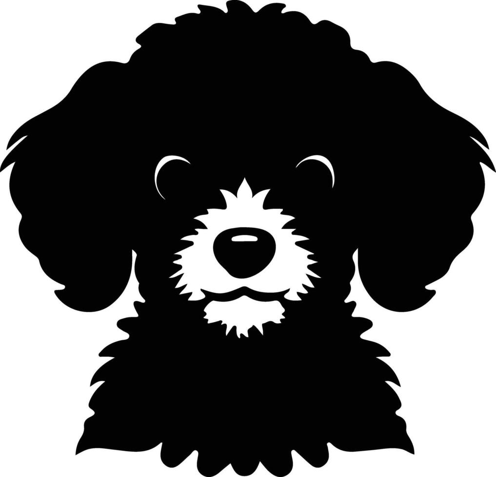 Toy Poodle  silhouette portrait vector