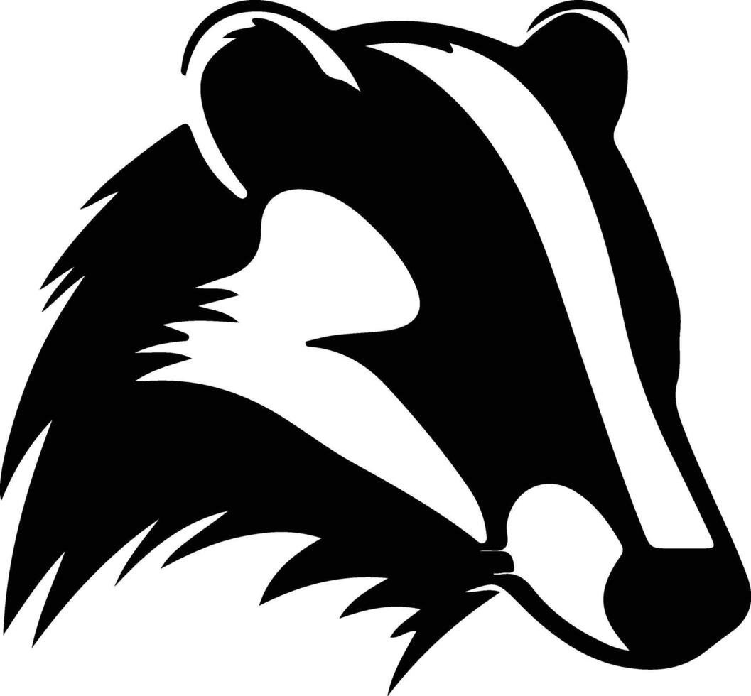 badger  silhouette portrait vector
