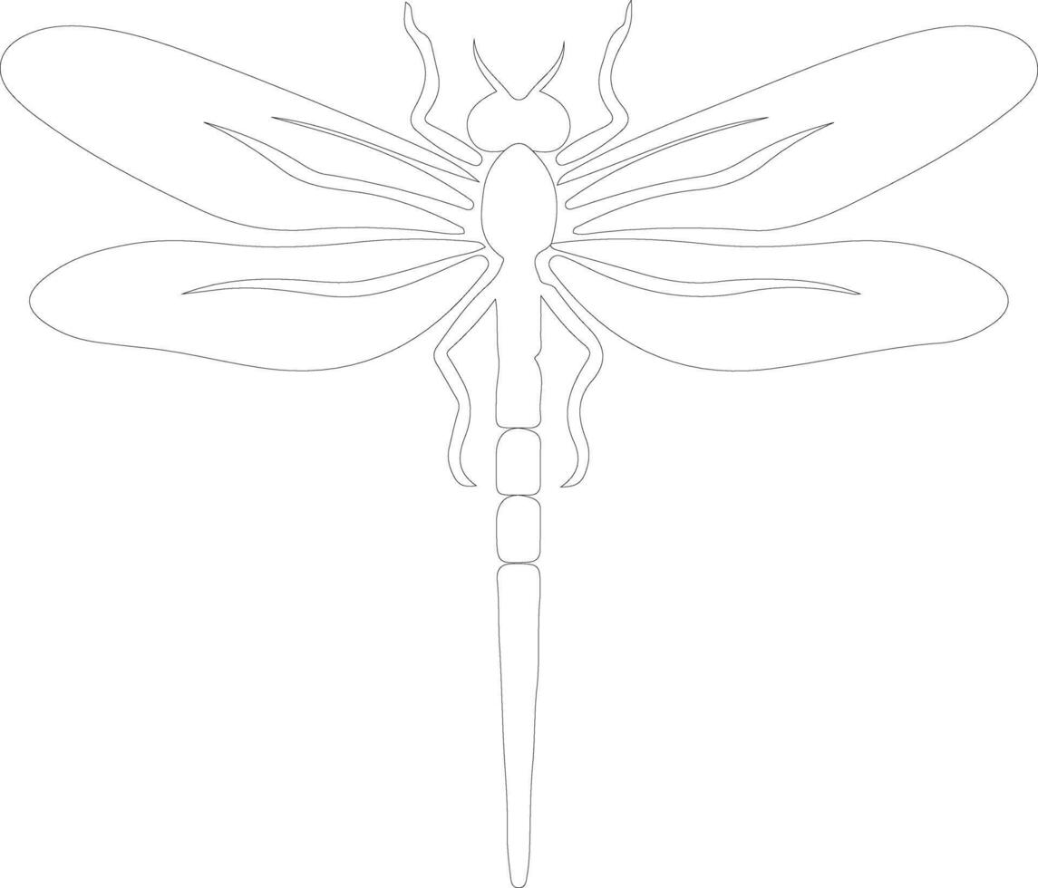 dragonfly    outline silhouette vector
