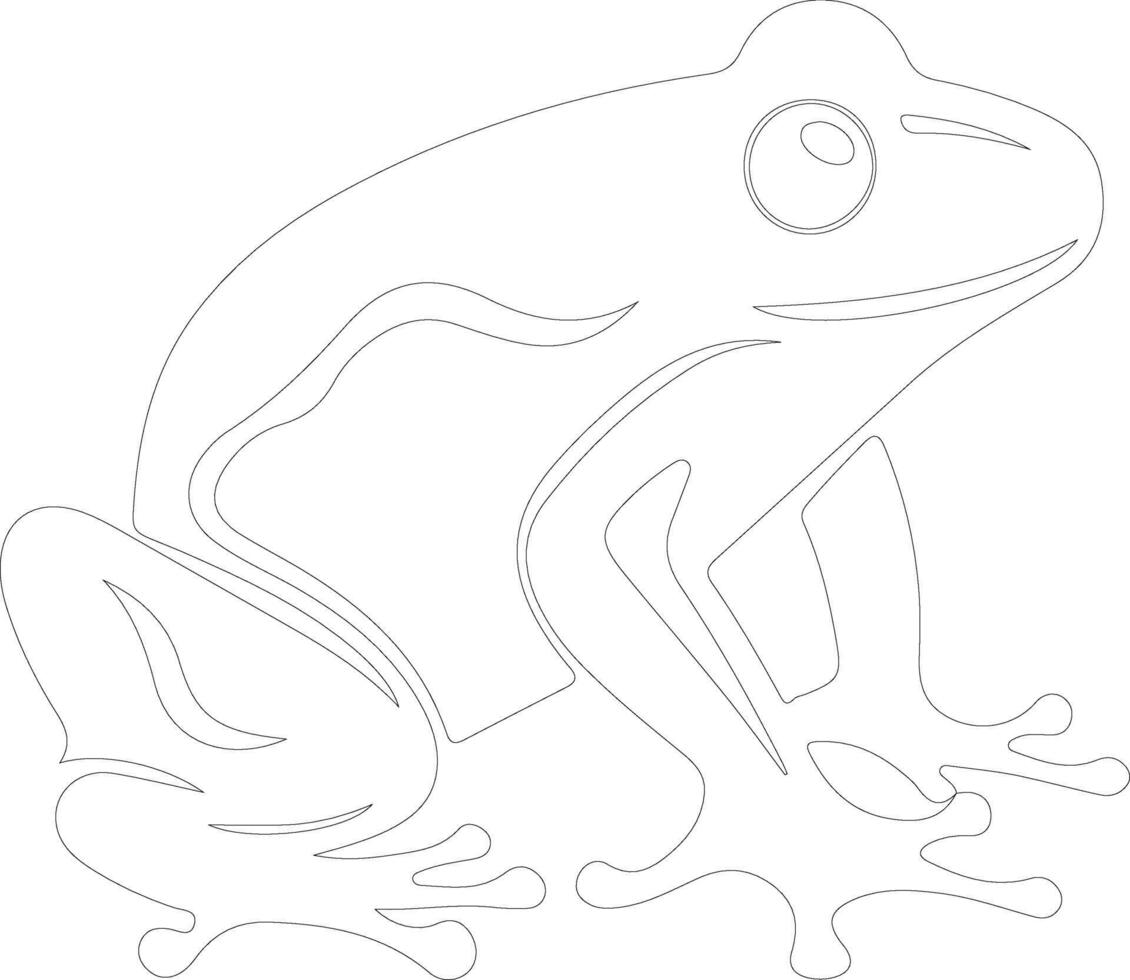 amphibian  outline silhouette vector