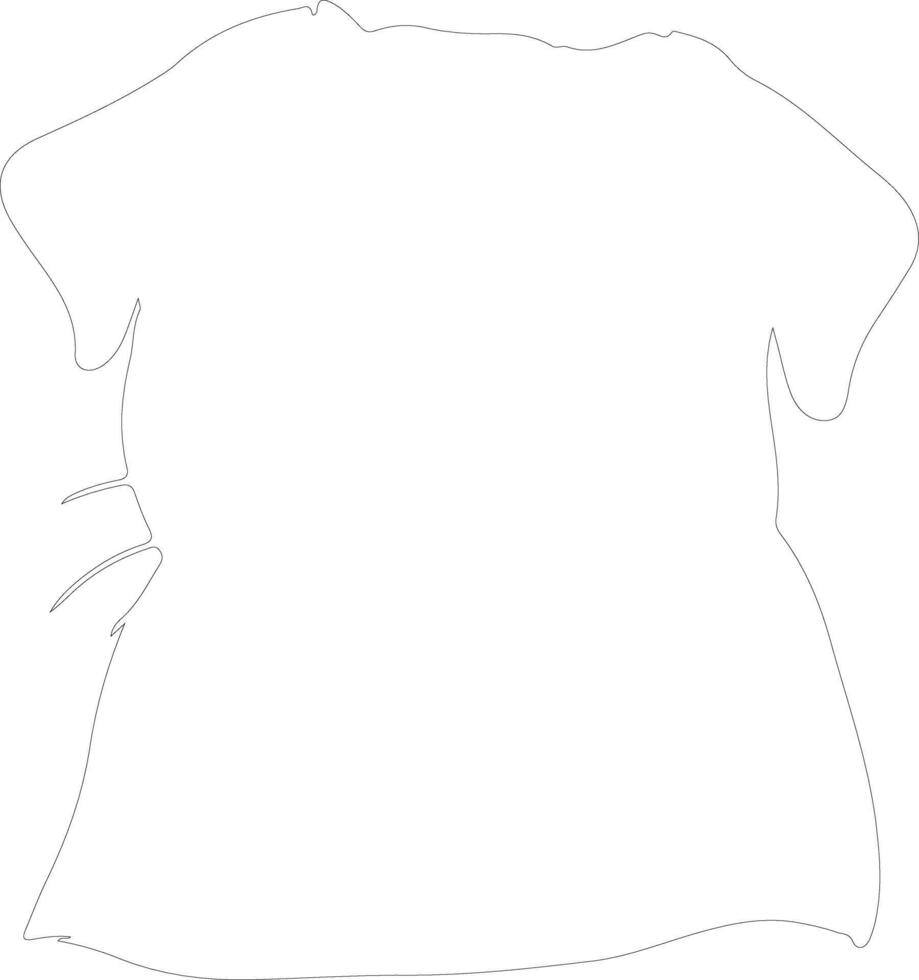 Pug  outline silhouette vector