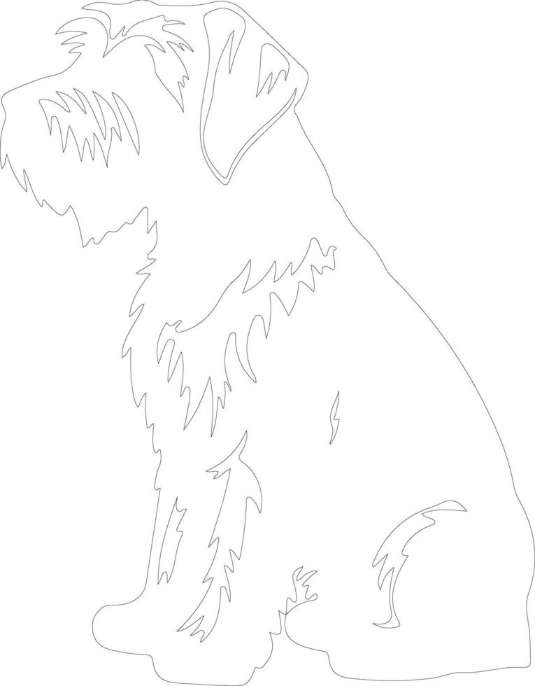 Sealyham Terrier outline silhouette vector