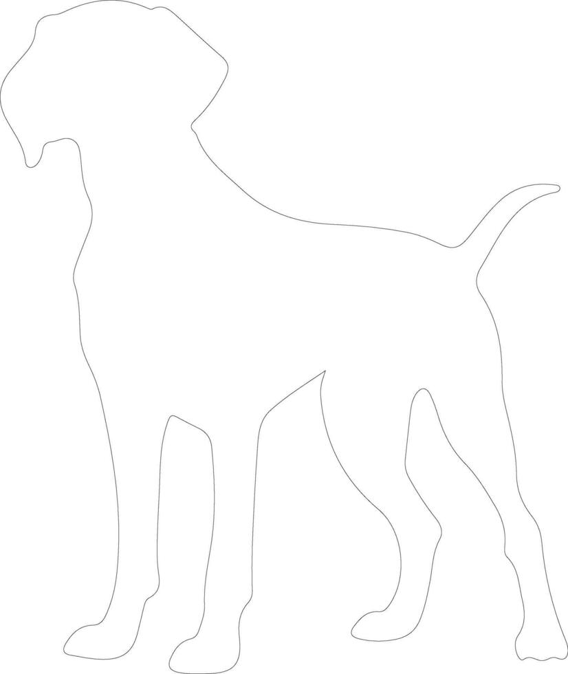 Weimaraner outline silhouette vector