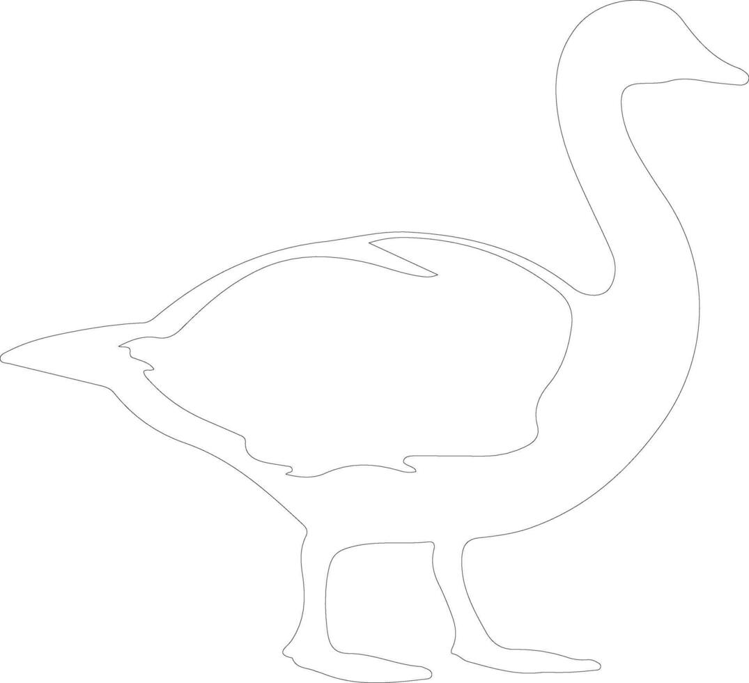 goose  outline silhouette vector