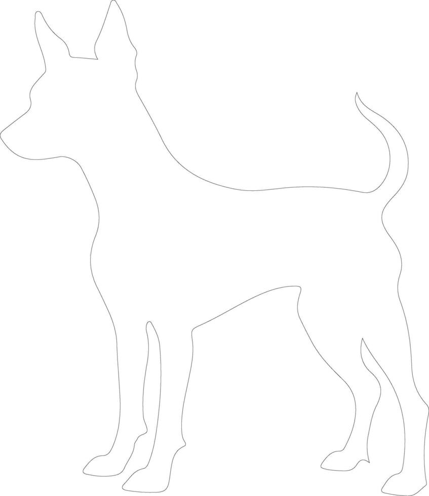 Manchester Terrier  outline silhouette vector
