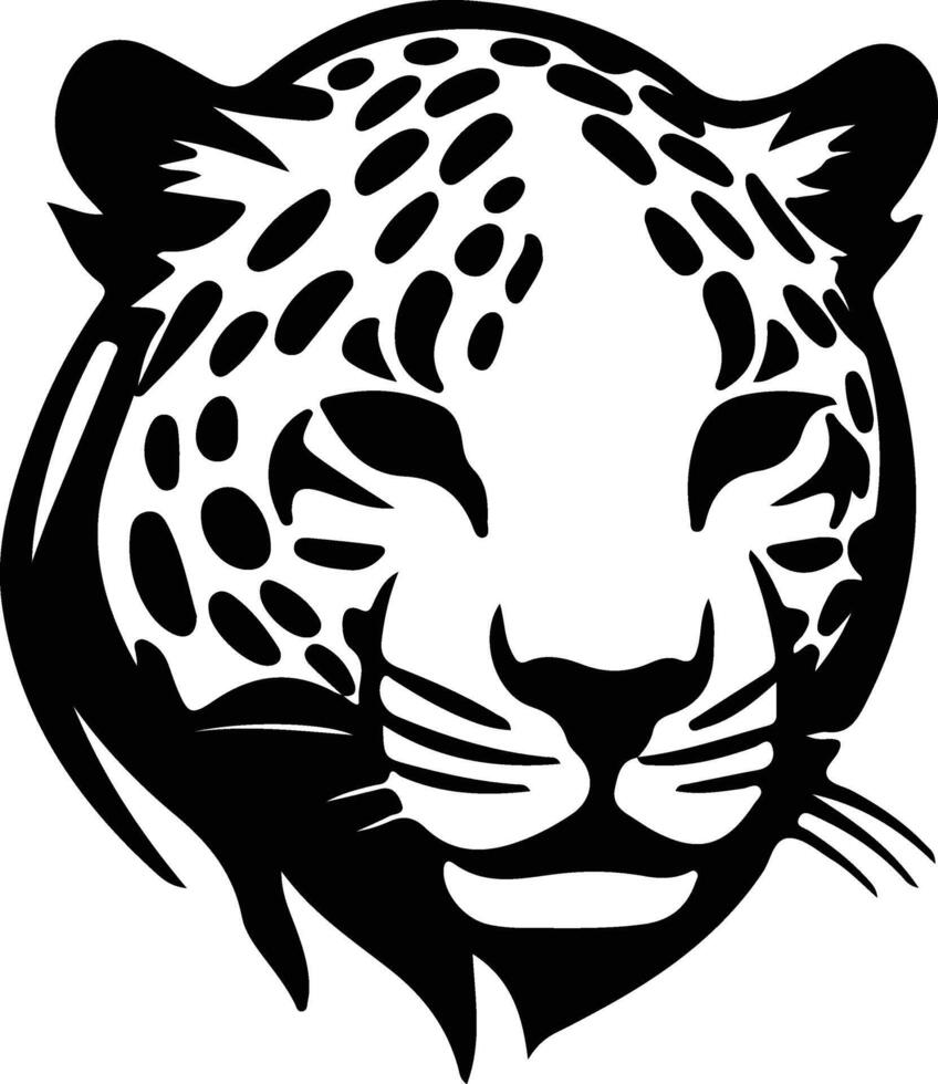 Leopard  silhouette portrait vector