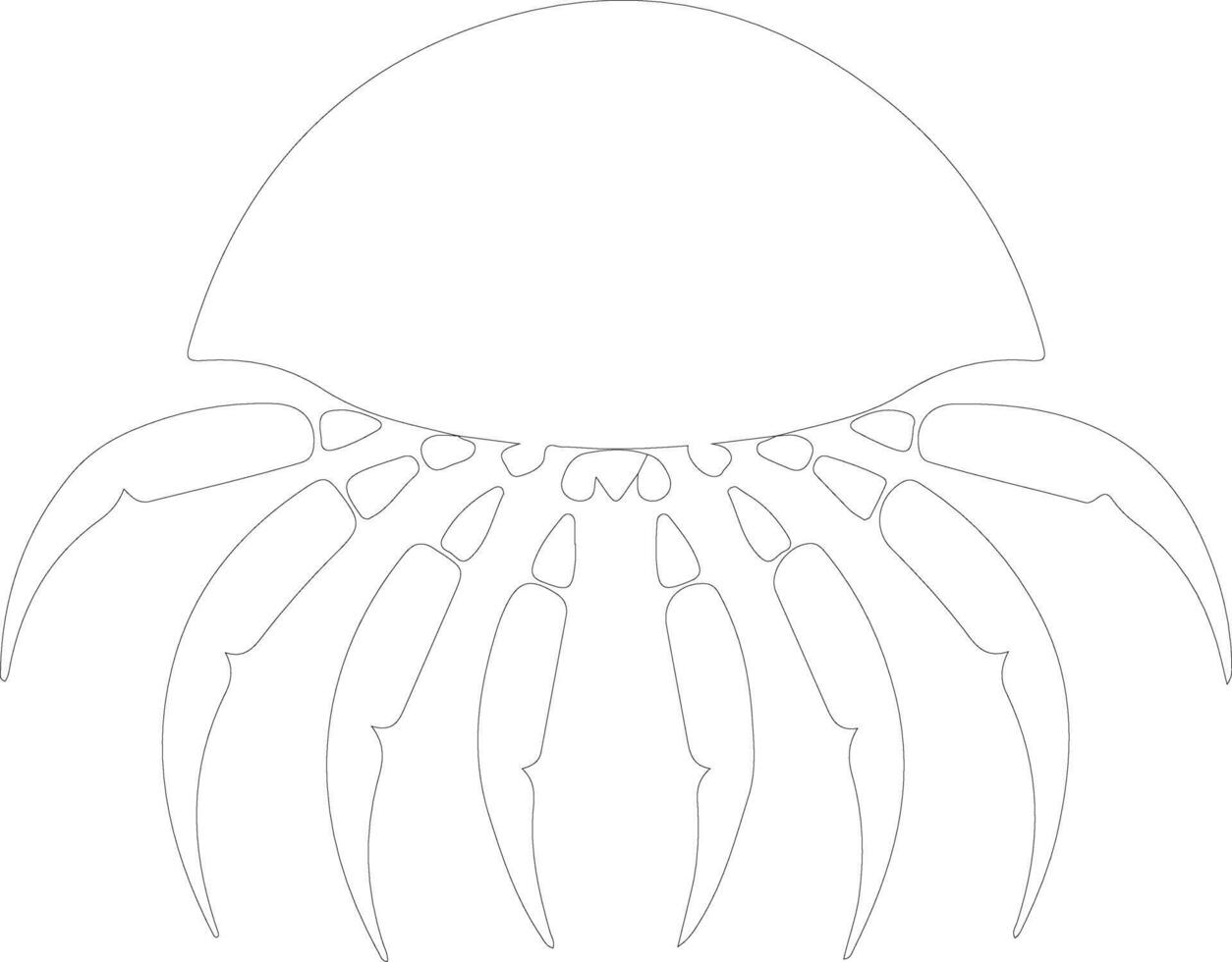 horseshoe crab outline silhouette 38489129 Vector Art at Vecteezy