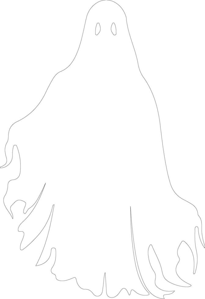 Ghost  outline silhouette vector