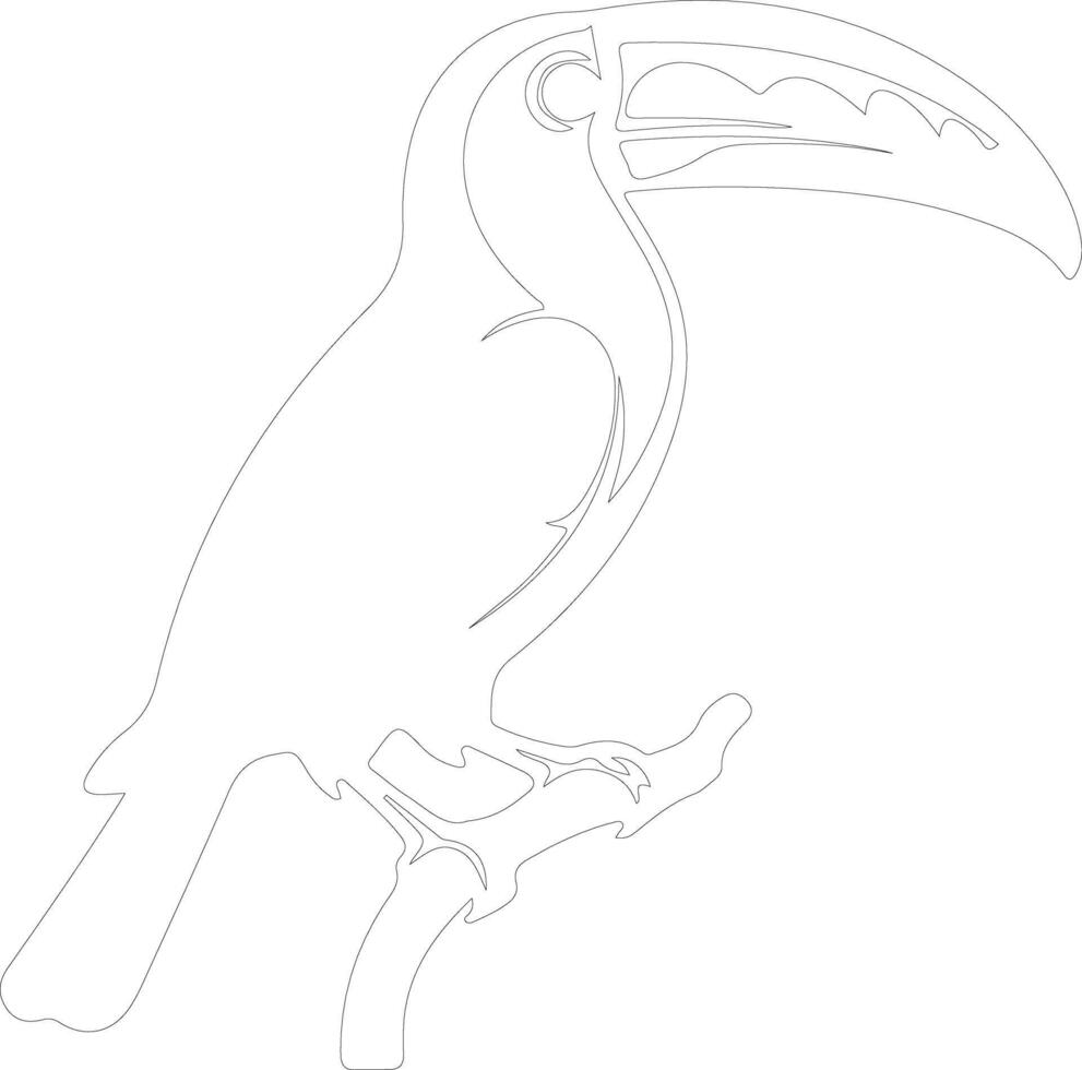toucan    outline silhouette vector