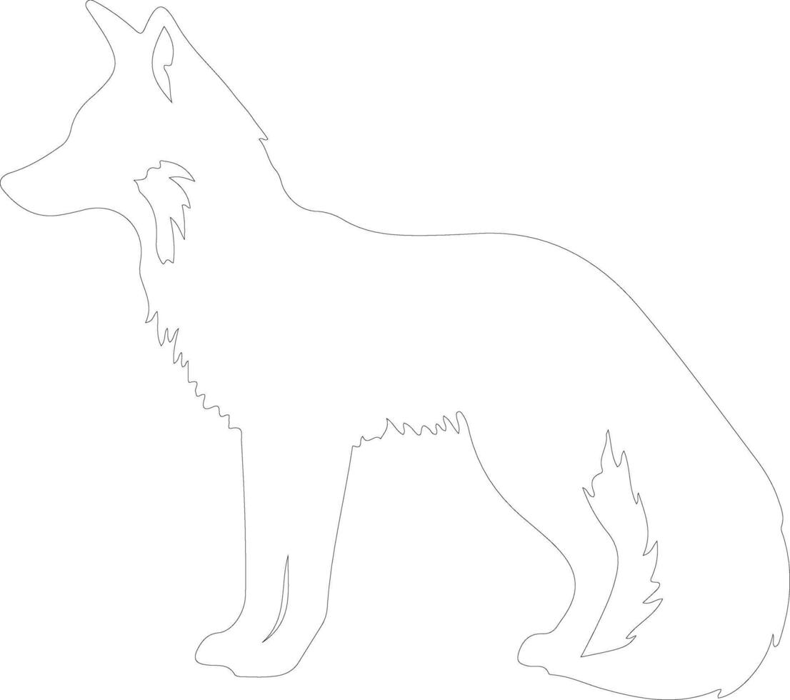 fox   outline silhouette vector