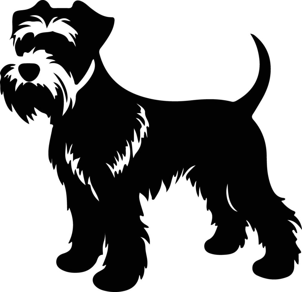sealyham terrier negro silueta vector