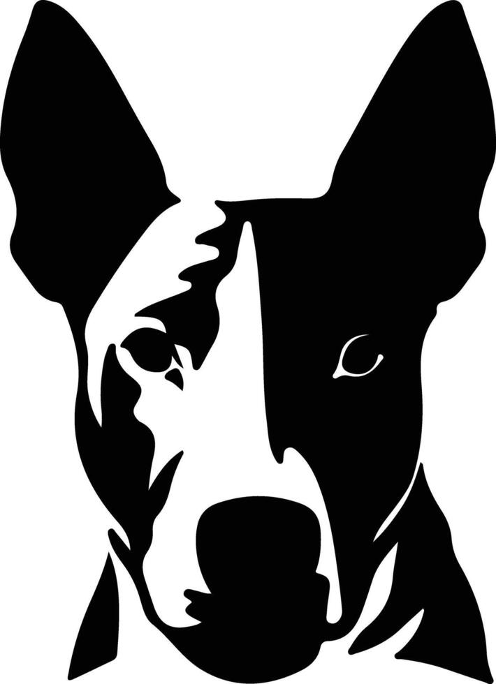 Bull Terrier  silhouette portrait vector