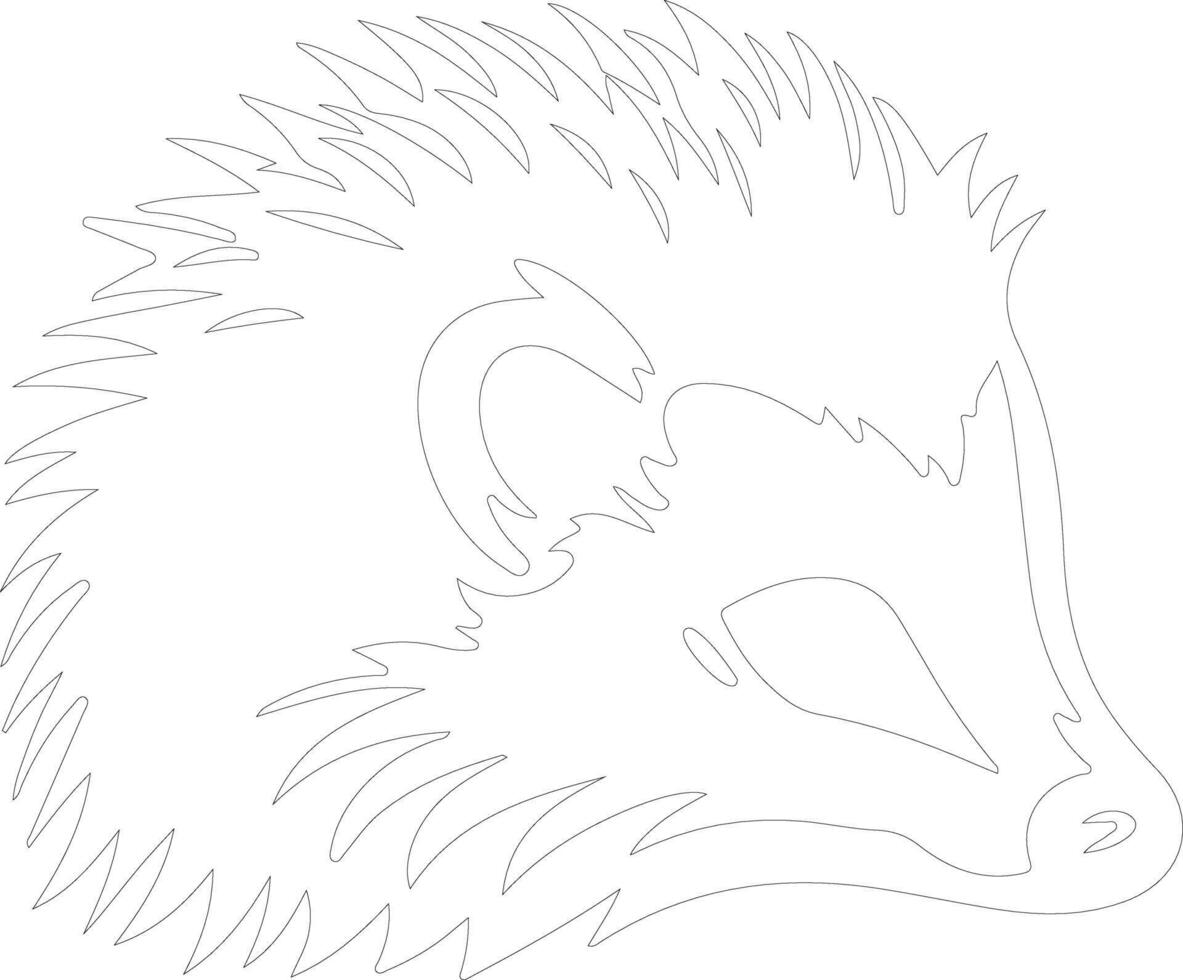 hedgehog  outline silhouette vector