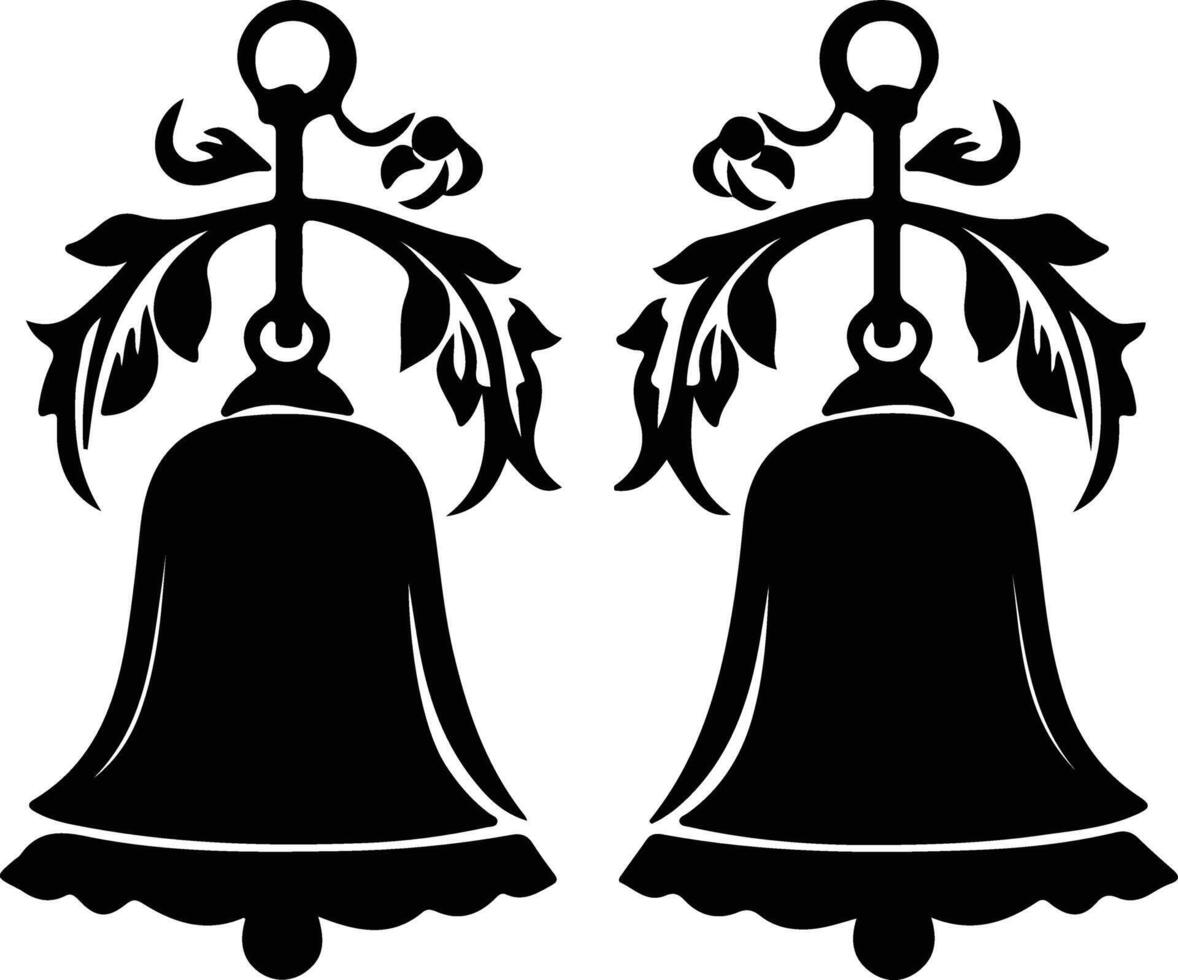 Bells  black silhouette vector