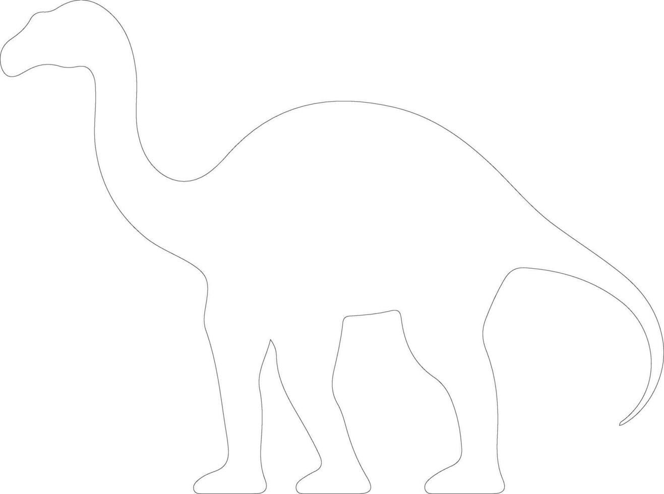 Apatosaurus  outline silhouette vector