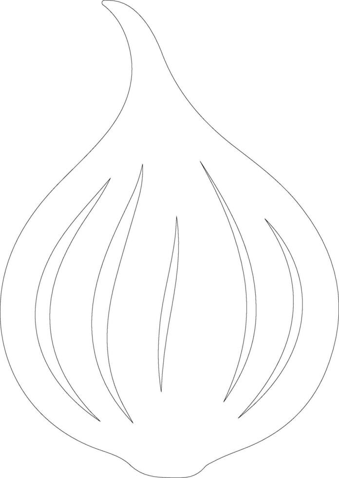 onion  outline silhouette vector