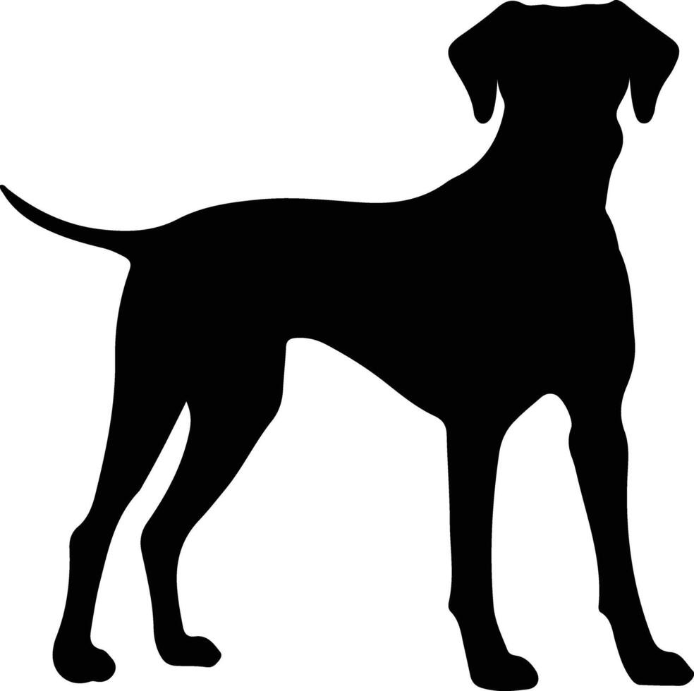 Rhodesian Ridgeback black silhouette vector