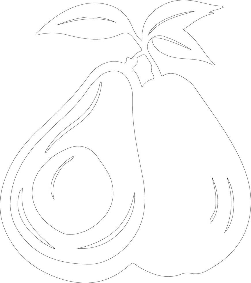 avocado  outline silhouette vector