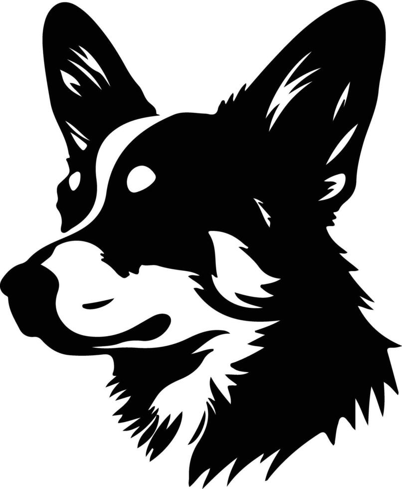 Pembroke Welsh Corgi  silhouette portrait vector