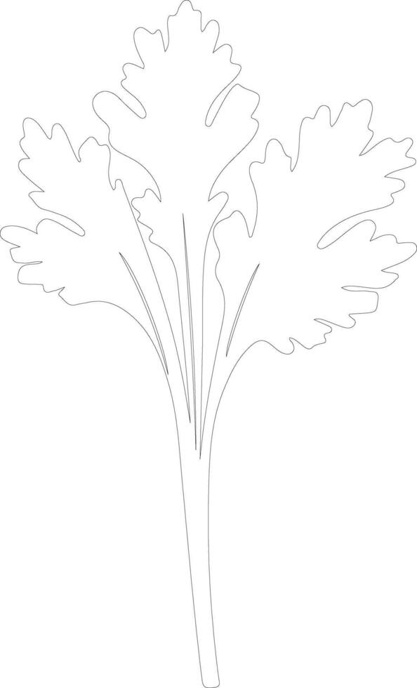 celery  outline silhouette vector