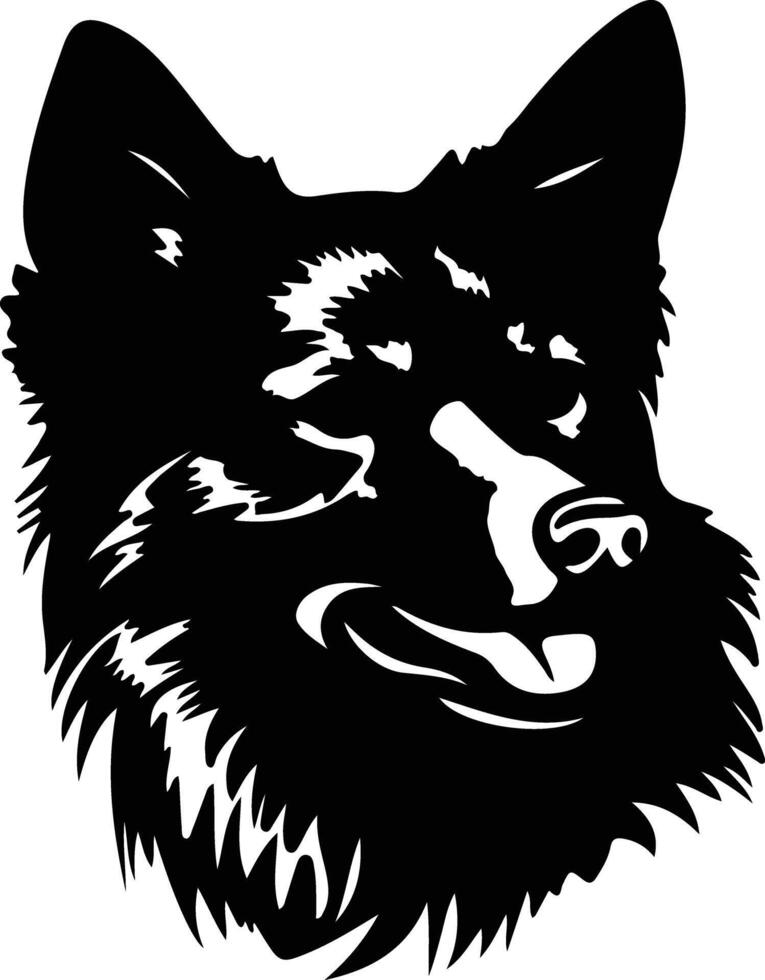 Finnish Spitz  silhouette portrait vector