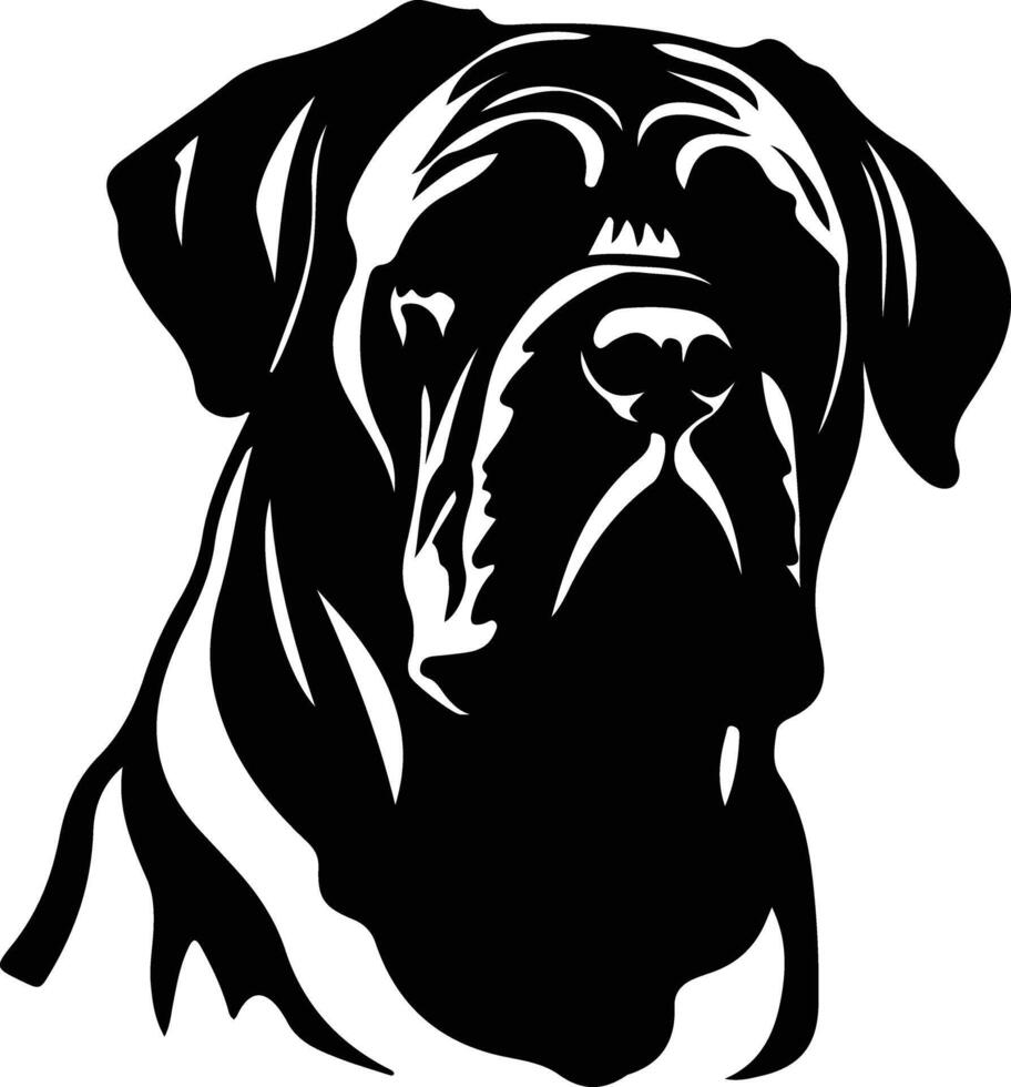 Mastiff    black silhouette vector