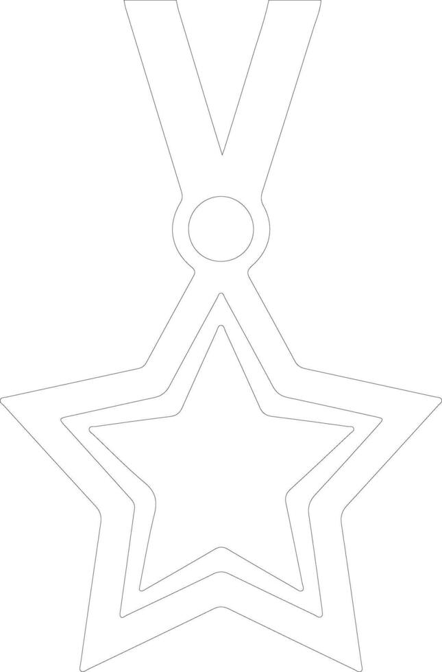 Medal icon  outline silhouette vector
