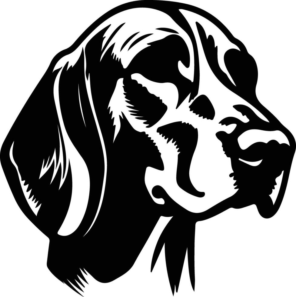 Coonhound  silhouette portrait vector
