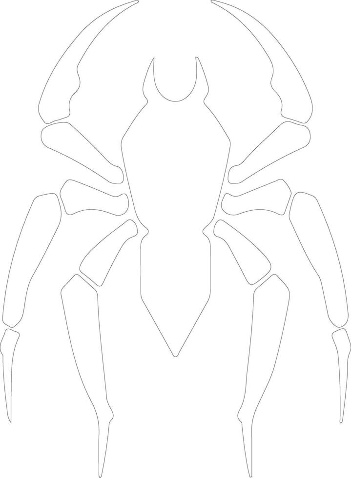 assassin bug  outline silhouette vector