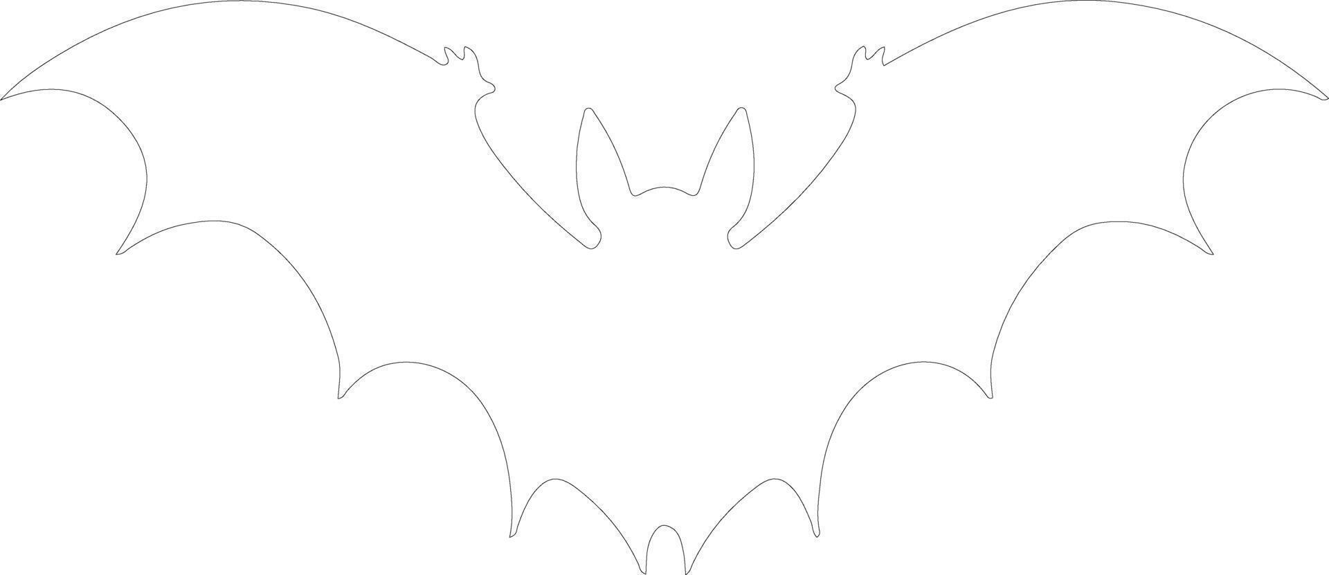 Bat  outline silhouette vector