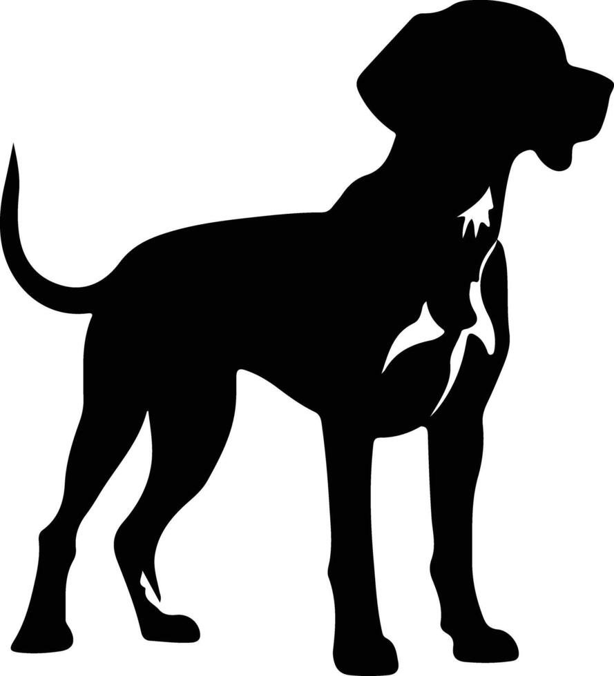 Inglés Foxhound negro silueta vector