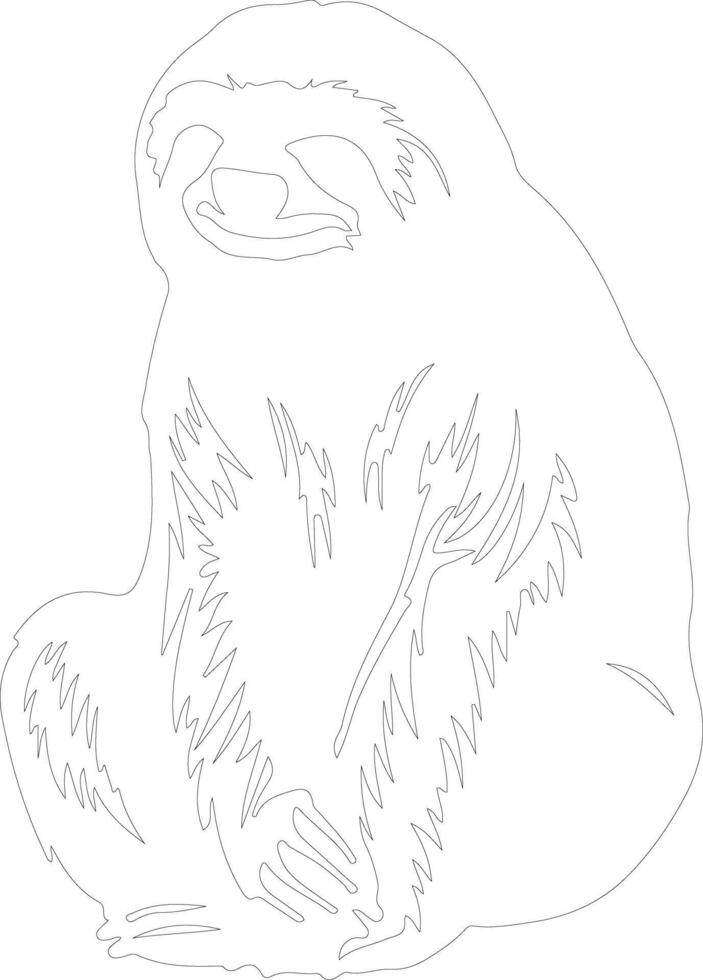 sloth   outline silhouette vector