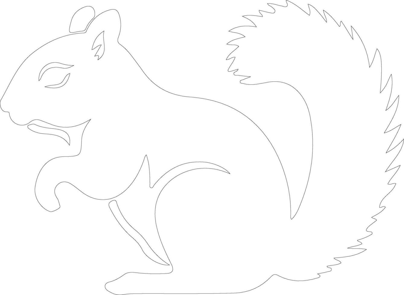 chipmunk outline silhouette vector