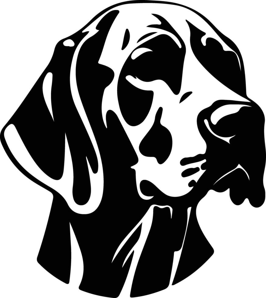 Redbone Coonhound  silhouette portrait vector