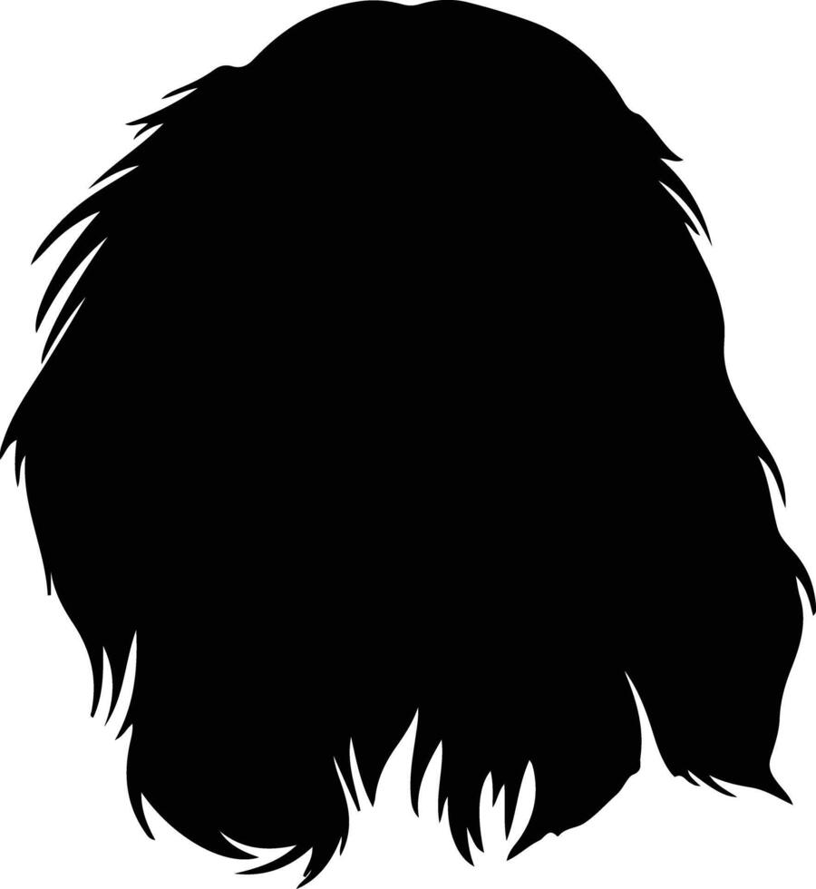 English Toy Spaniel  silhouette portrait vector