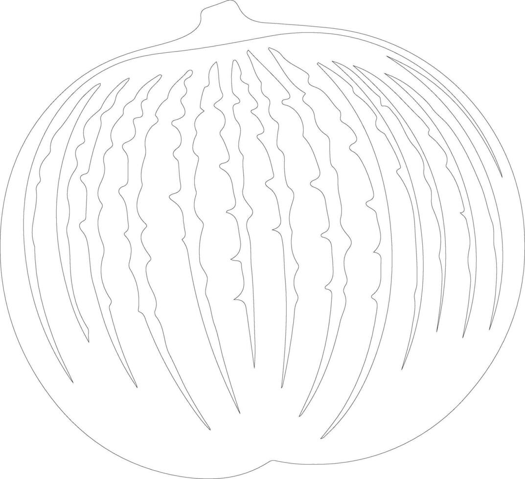 melon  outline silhouette vector