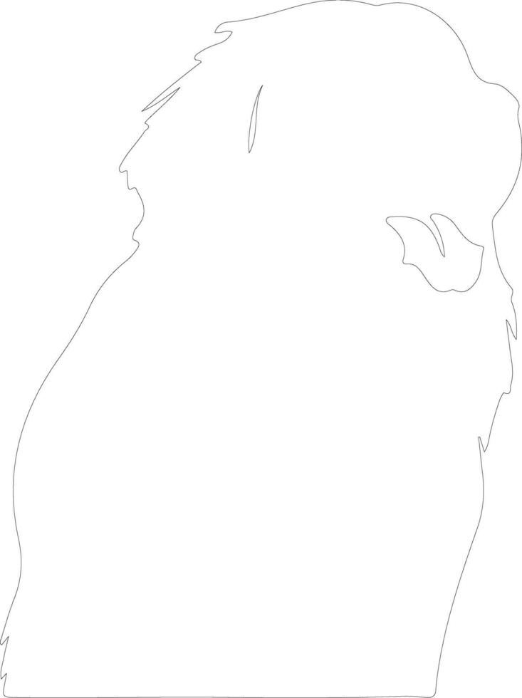 Leonberger  outline silhouette vector