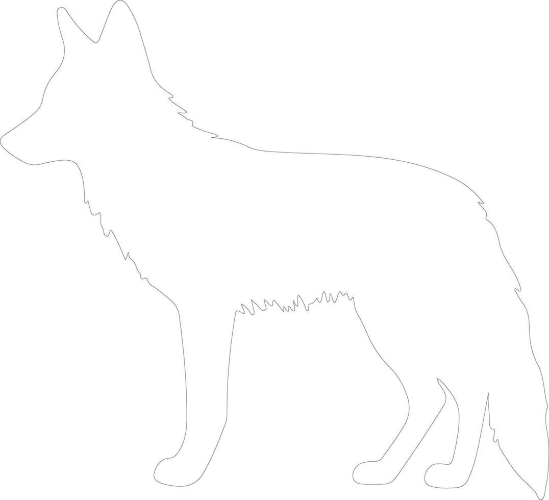 coyote outline silhouette vector