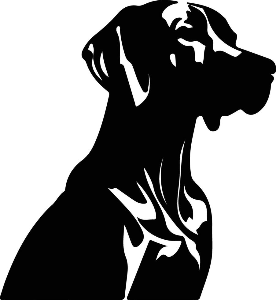 Vizsla   black silhouette vector