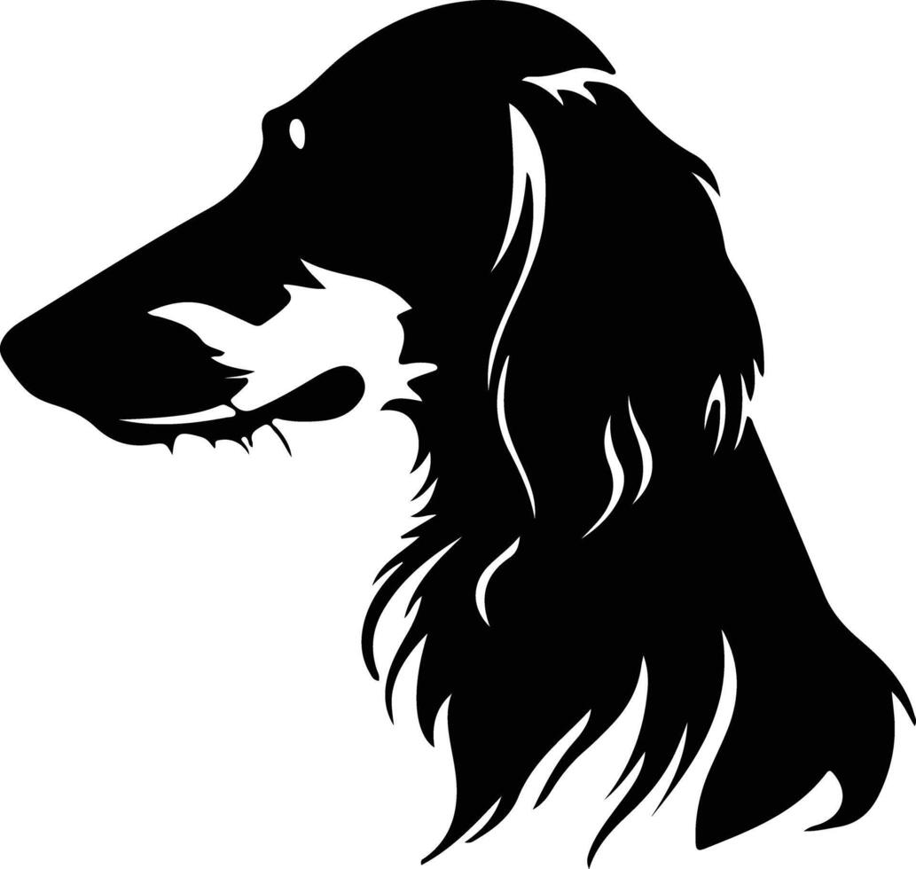 saluki silueta retrato vector