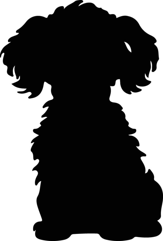 Toy Poodle    black silhouette vector