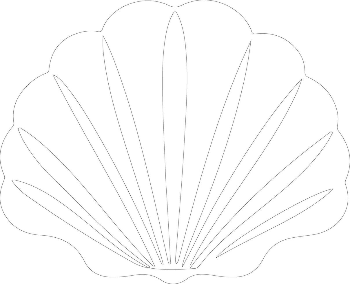 clam outline silhouette vector