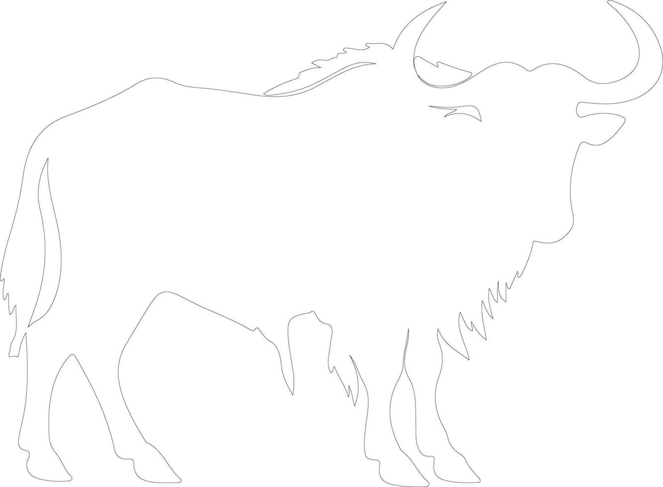 gnu   outline silhouette vector